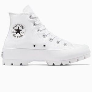 Converse White High Top Chunky Lug Sole Sneakers